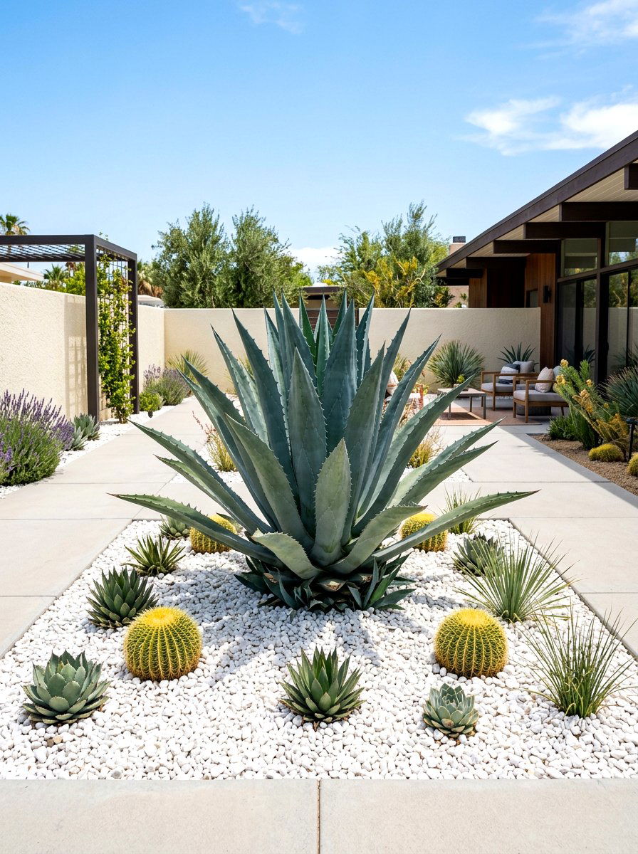 Agave Focal Point - 30 xeriscape garden ideas