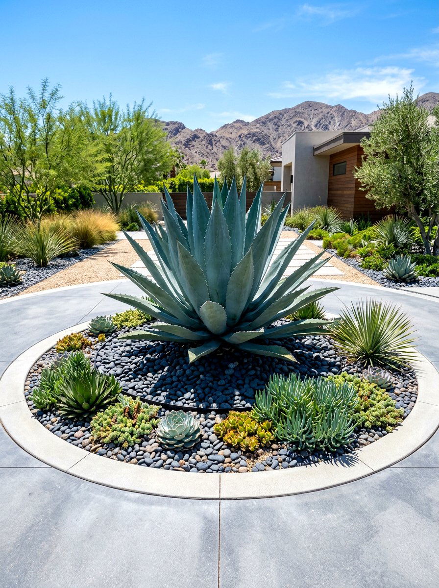 Agave Focal Point - 30 dry garden ideas