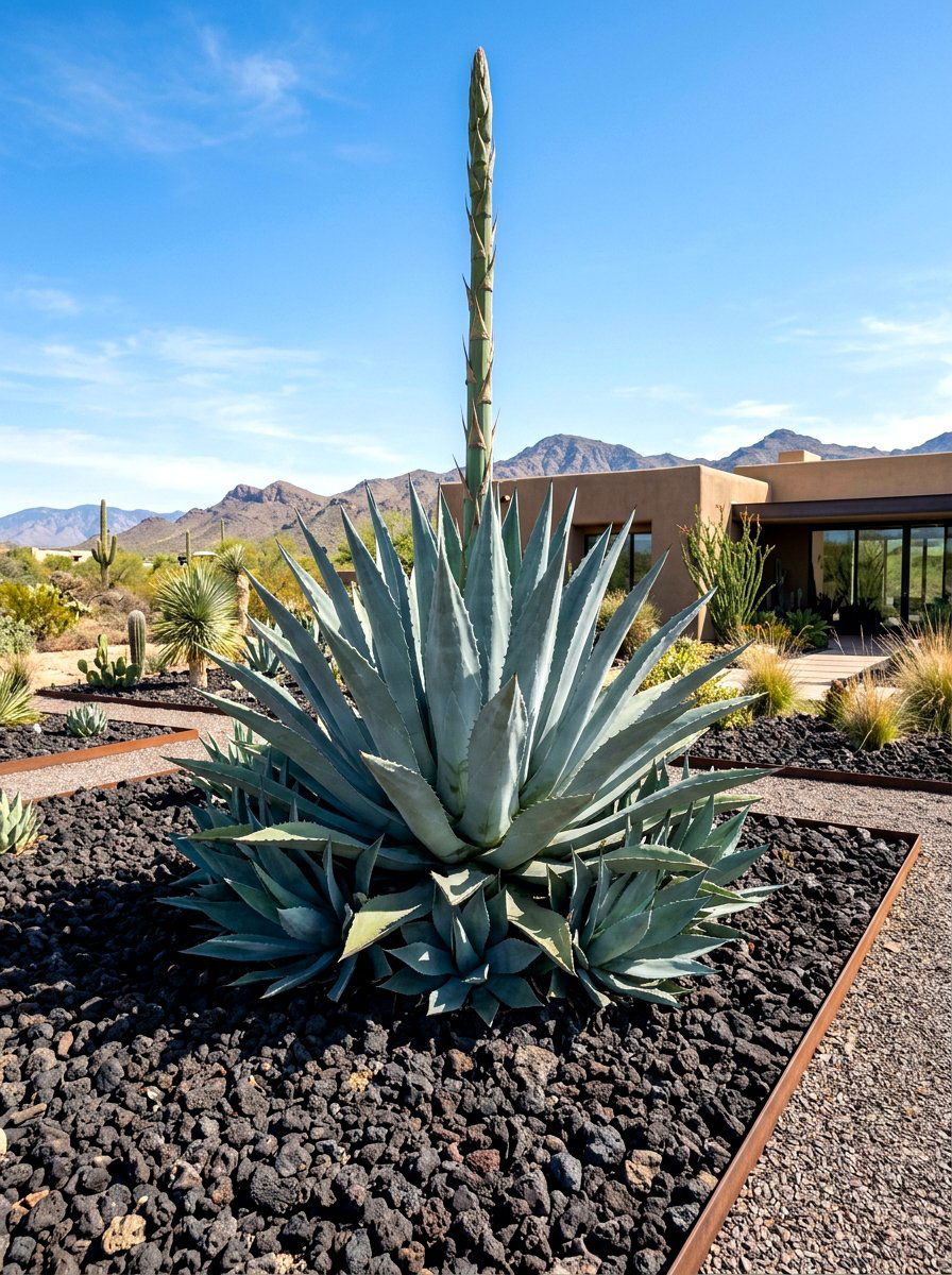 Agave Specimen - 30 drought friendly backyard ideas