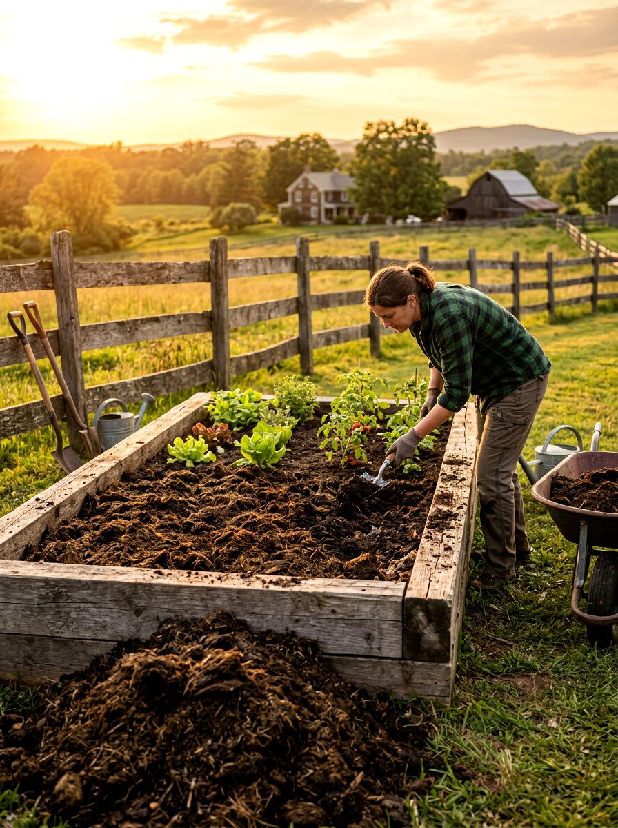Aged Cow Manure Fertilizer - 30 raised bed soil ideas