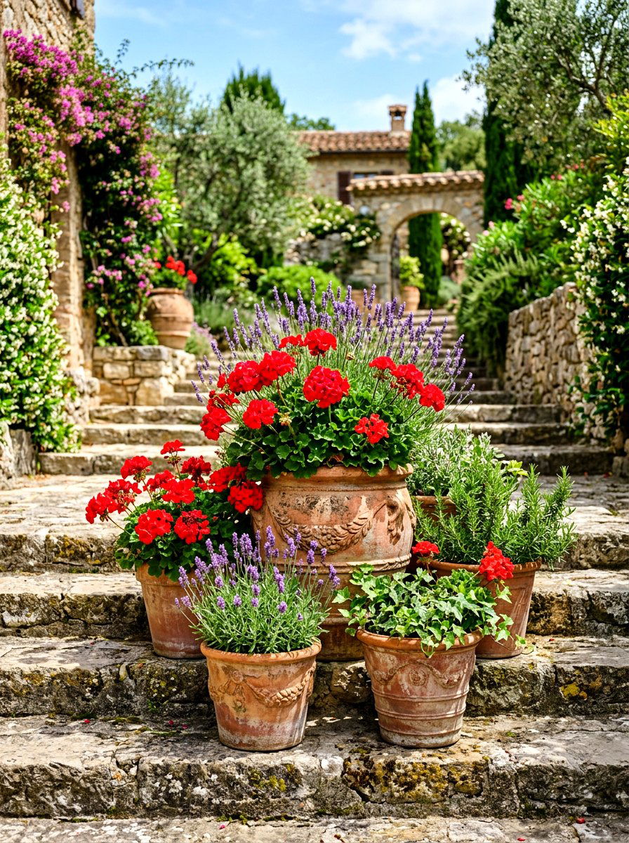 Aged Terracotta Pot - 30 rustic container garden ideas