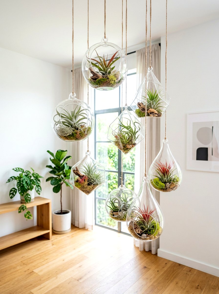 Air Plant Glass Terrarium - 30 windowsill planter ideas