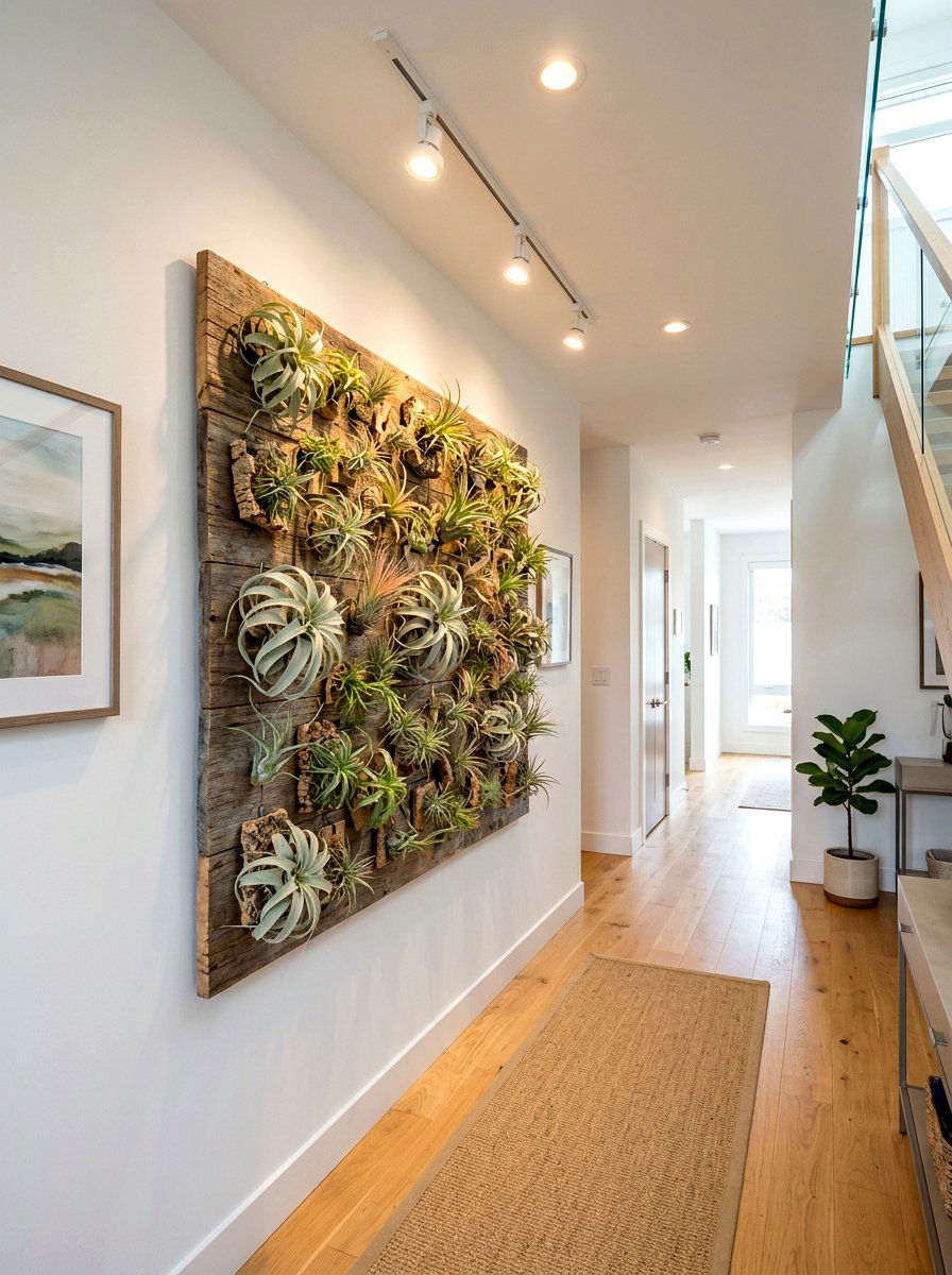 Air Plant Wall Display - 30 green wall ideas