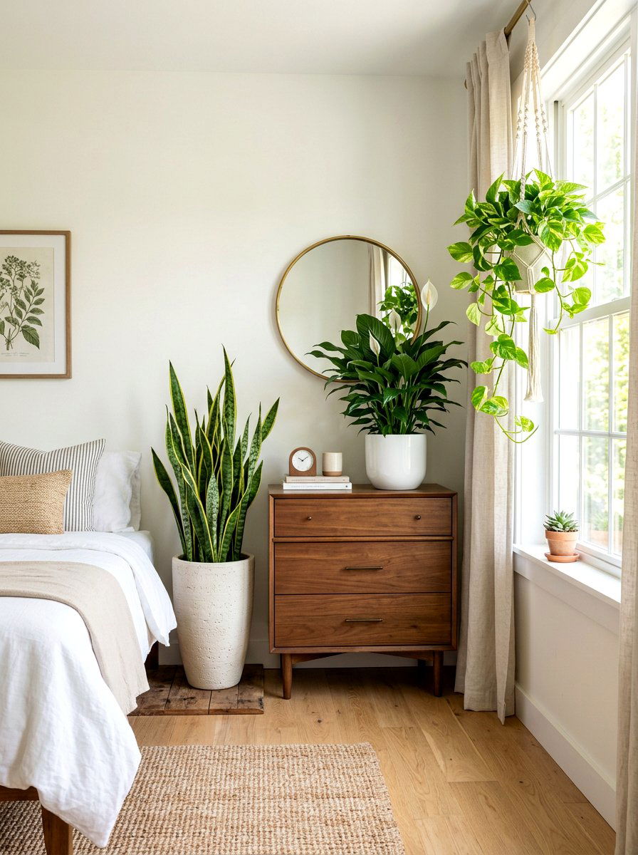 Air Purifying Plants - 30 sleep sanctuary bedroom ideas