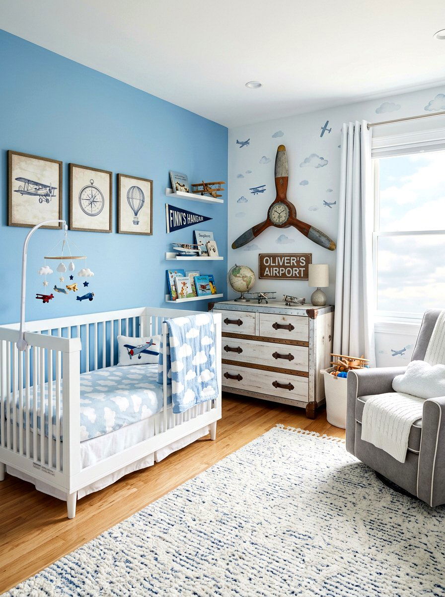 Airplane Boy Nursery - 30 boy nursery ideas