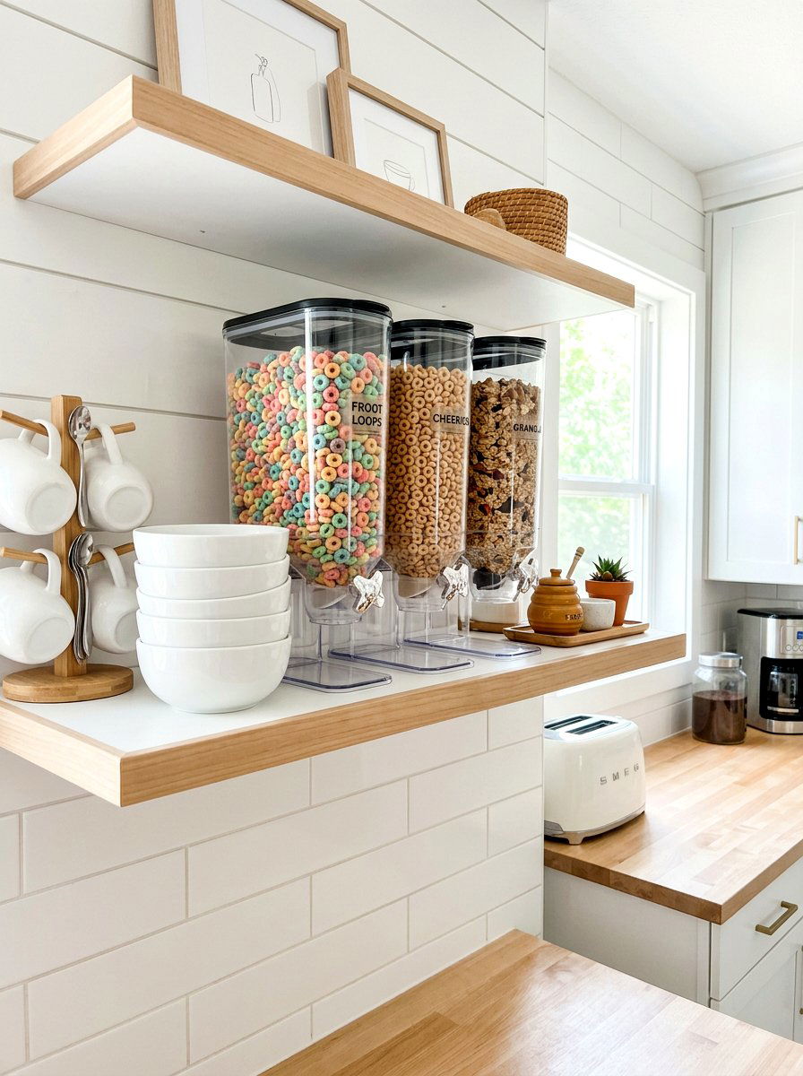Airtight Cereal Dispensers - 30 pantry organization ideas