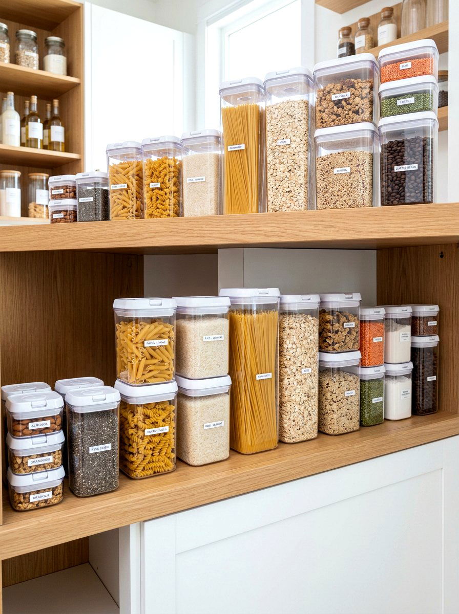Airtight Food Container - 30 refill station pantry ideas