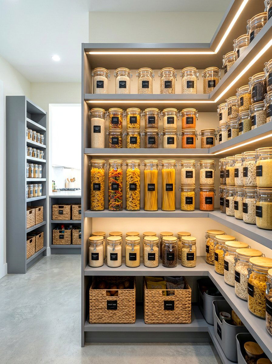Airtight Glass Canister - 30 glass jar pantry ideas
