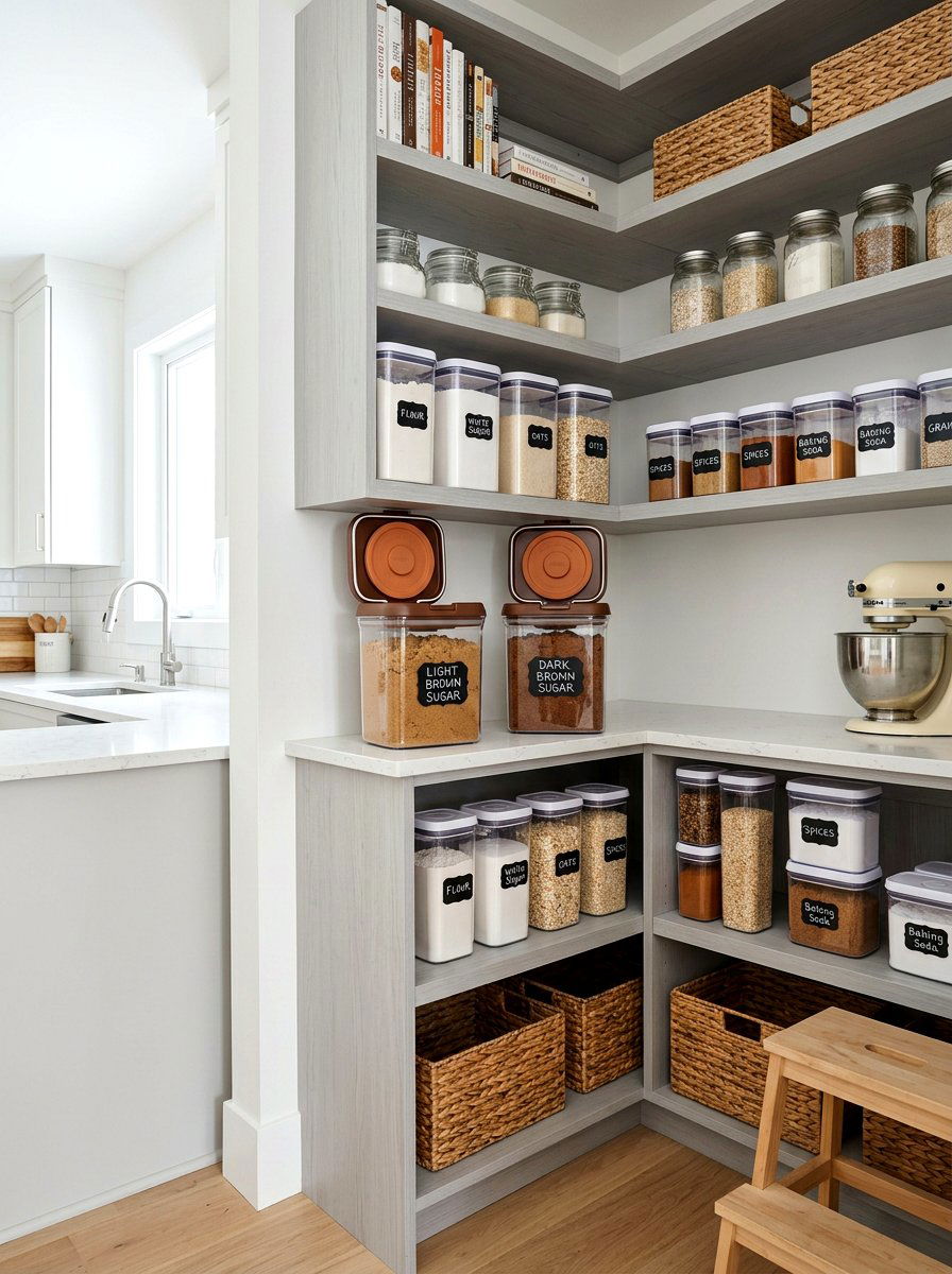 Airtight brown sugar storage - 30 pantry decanting ideas