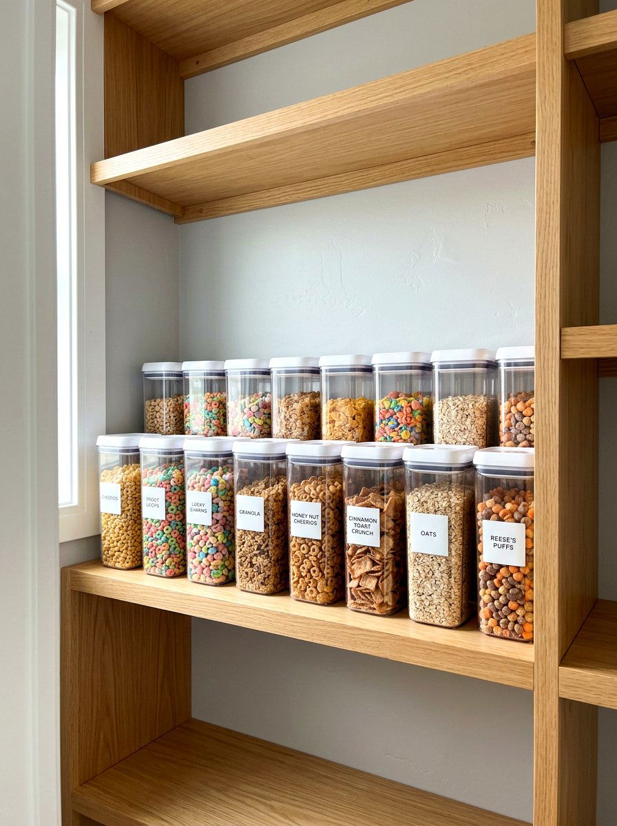 Airtight cereal containers pantry - 30 cereal station pantry ideas