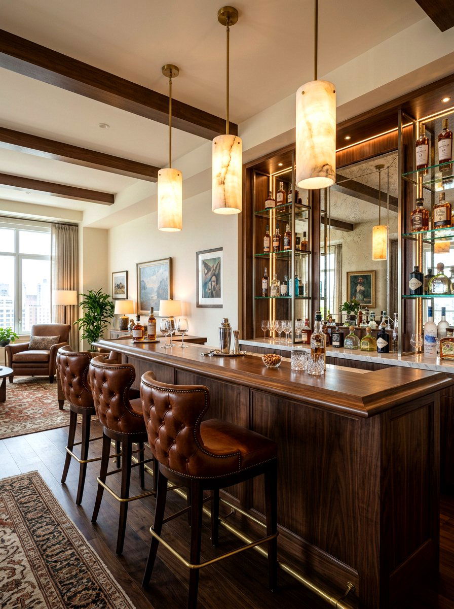 Alabaster Cylinder Light Home Bar - 30 alabaster lighting ideas