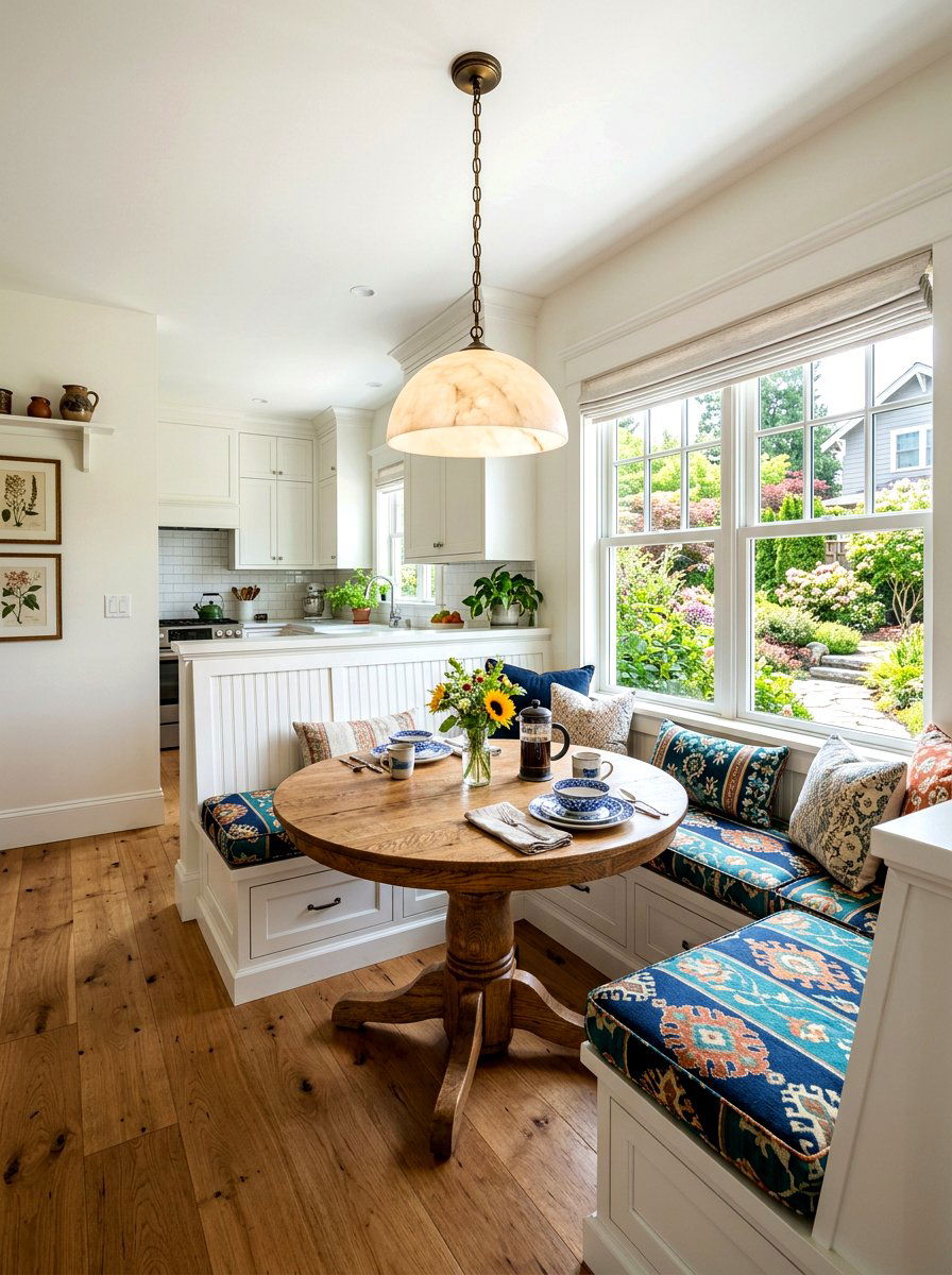Alabaster Dome Light Breakfast Nook - 30 alabaster lighting ideas