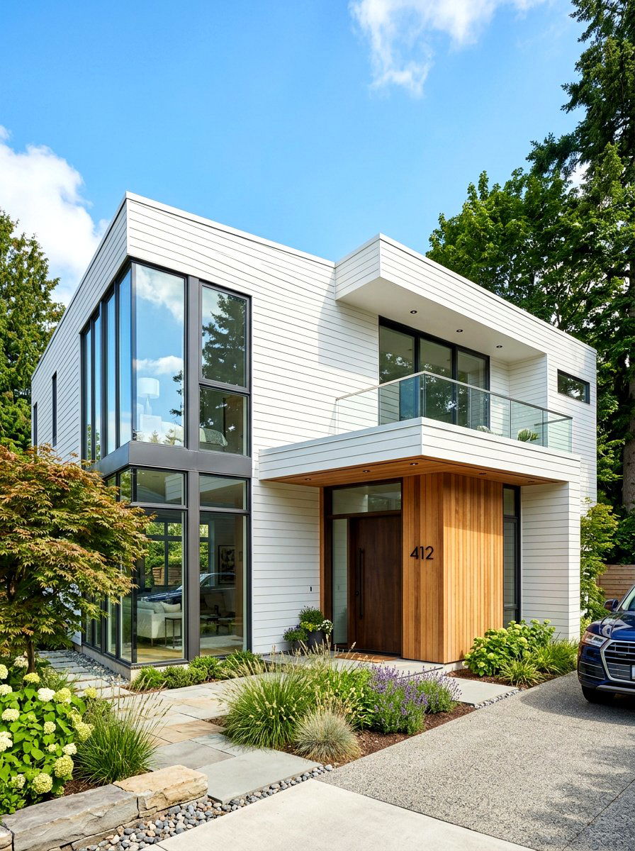 Alabaster Shiplap Exterior - 30 soft white exterior ideas