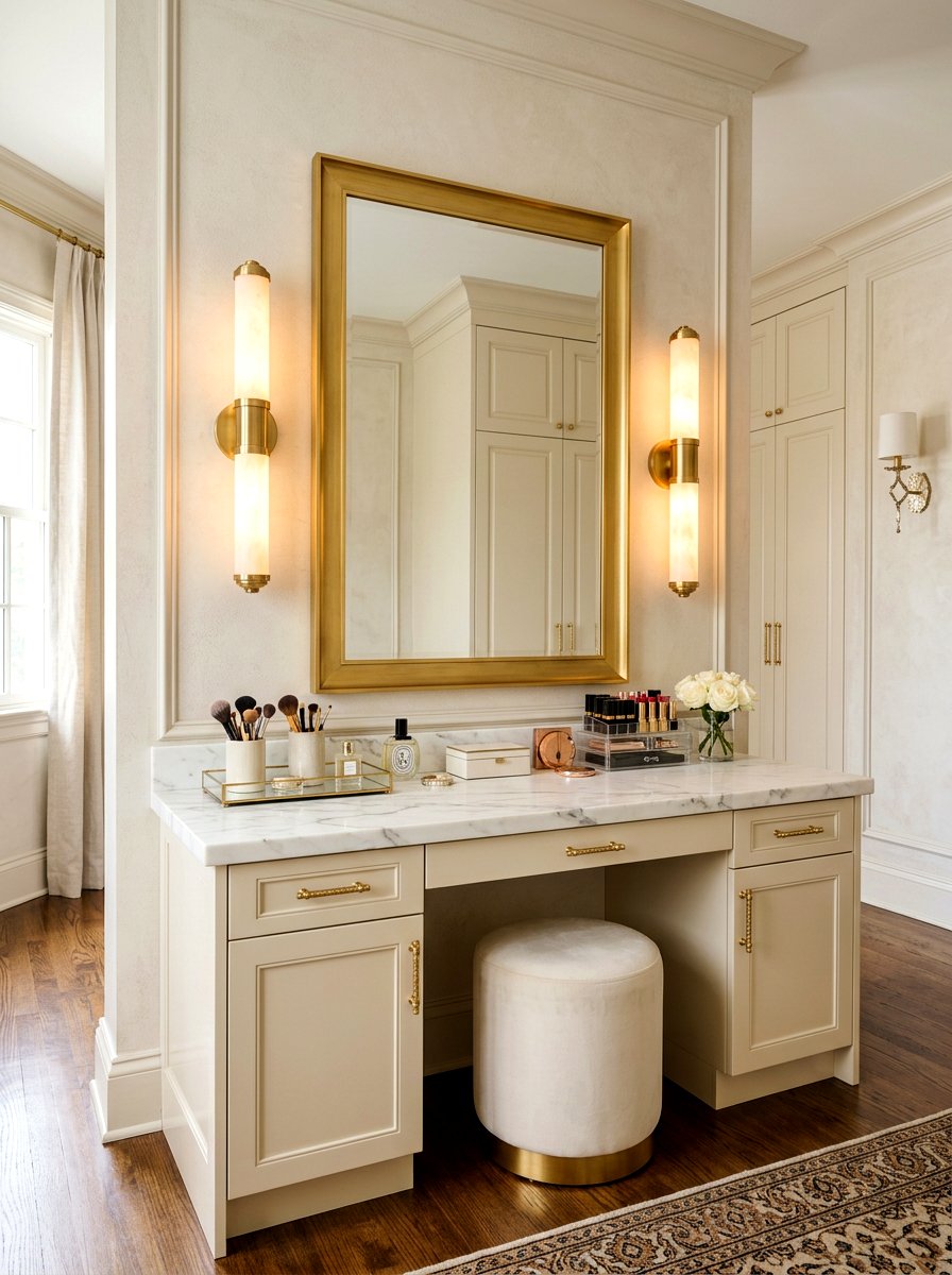 Alabaster Tube Light Mirror Vanity - 30 alabaster lighting ideas