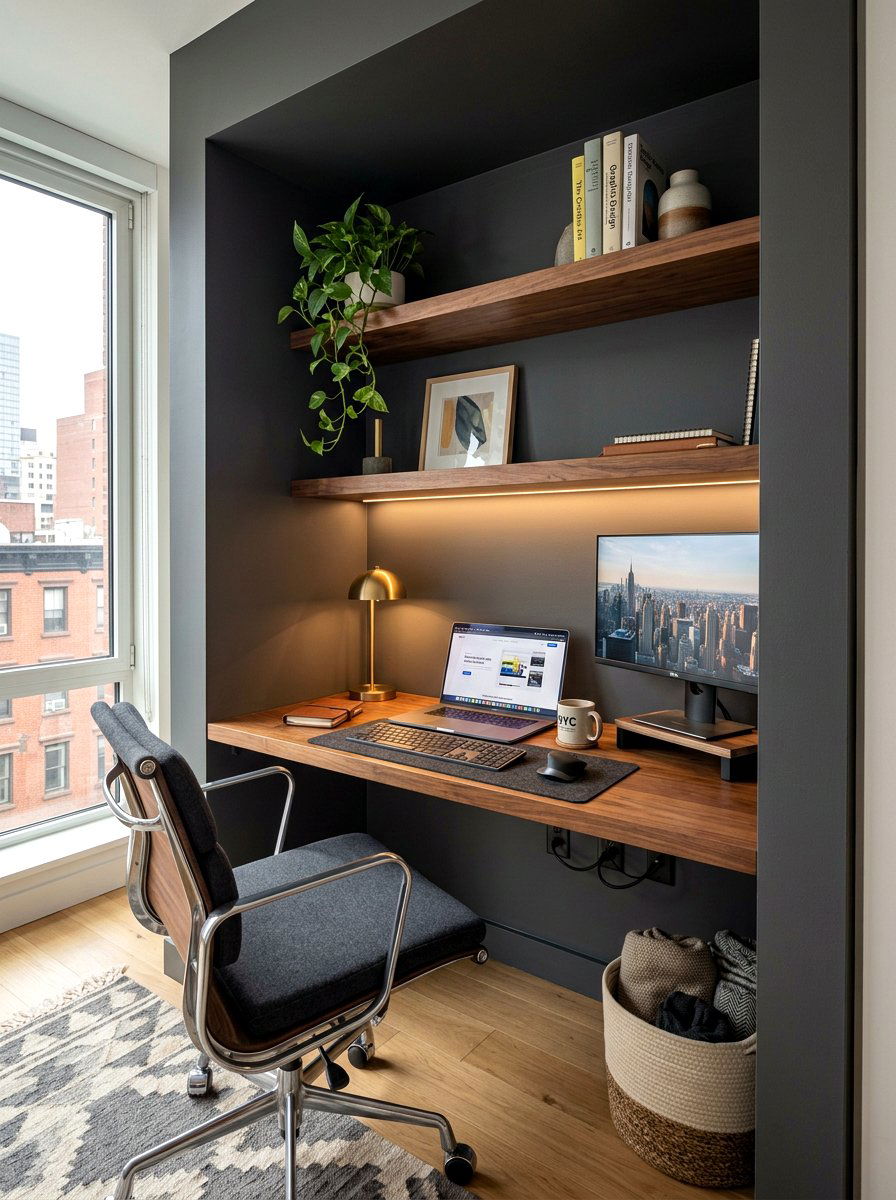 Alcove Built In Desk - 30 office built in desk ideas