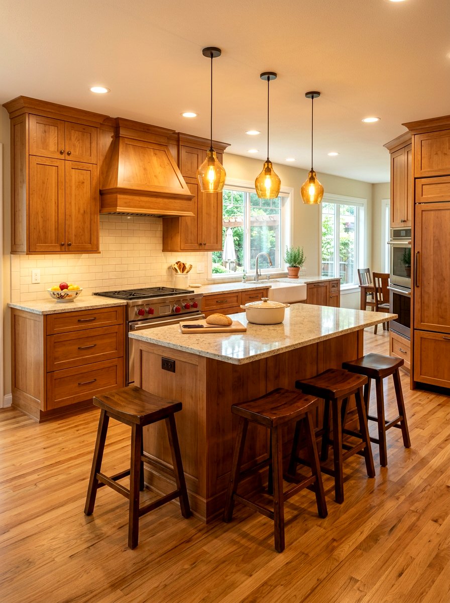 Alder Wood Kitchen Cabinets - 30 warm wood kitchen cabinets ideas