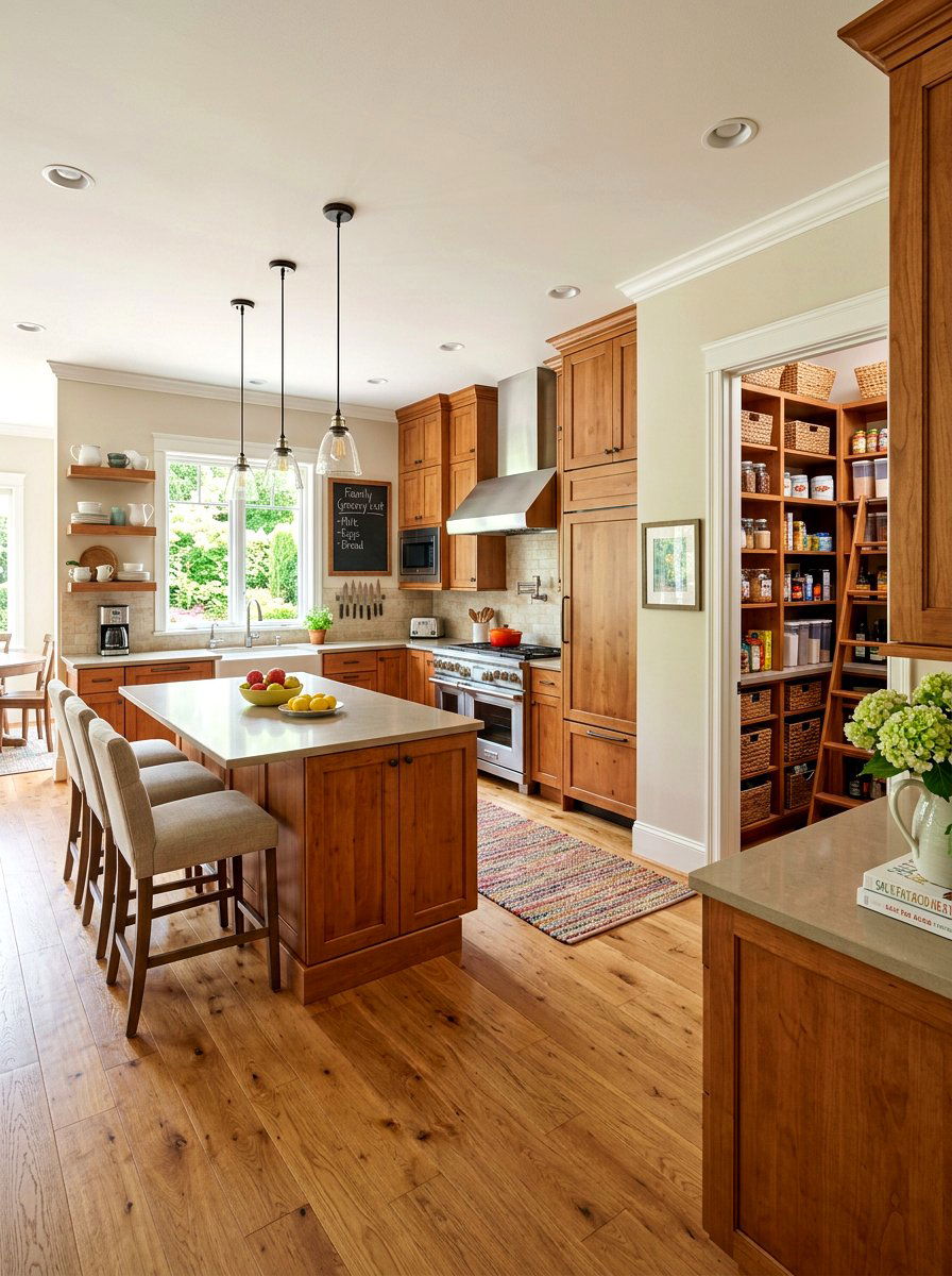 Alder Wood Kitchen - 30 warm wood cabinet kitchen ideas