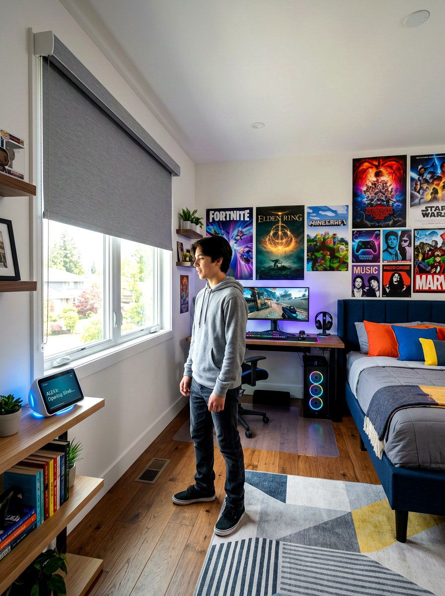 Alexa Compatible Blinds Teenager Bedroom - 30 smart shade bedroom ideas
