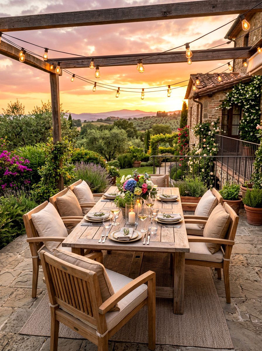 Alfresco Dining Area - 30 summer garden ideas