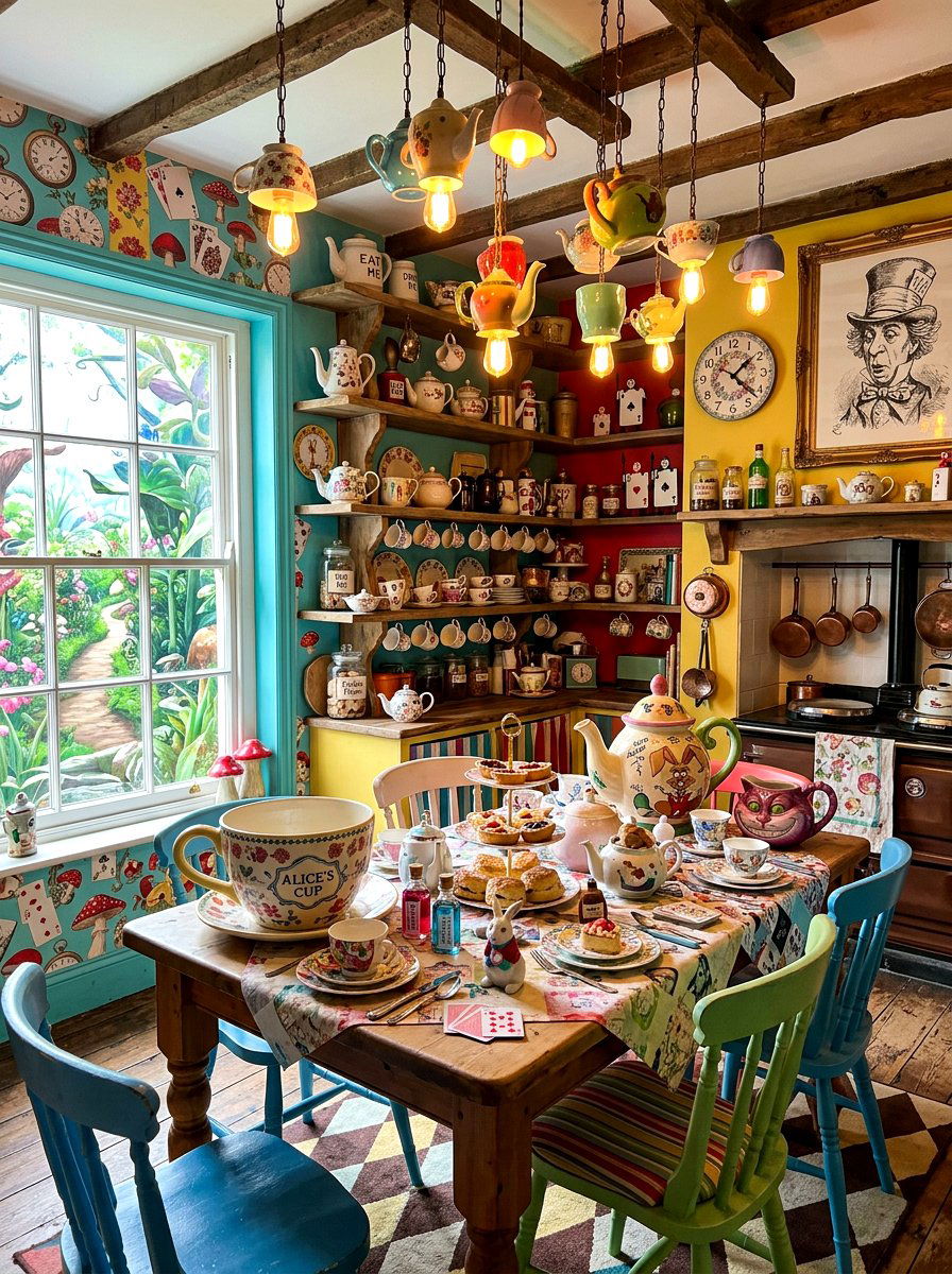 Alice In Wonderland Kitchen - 30 tea party kitchen ideas