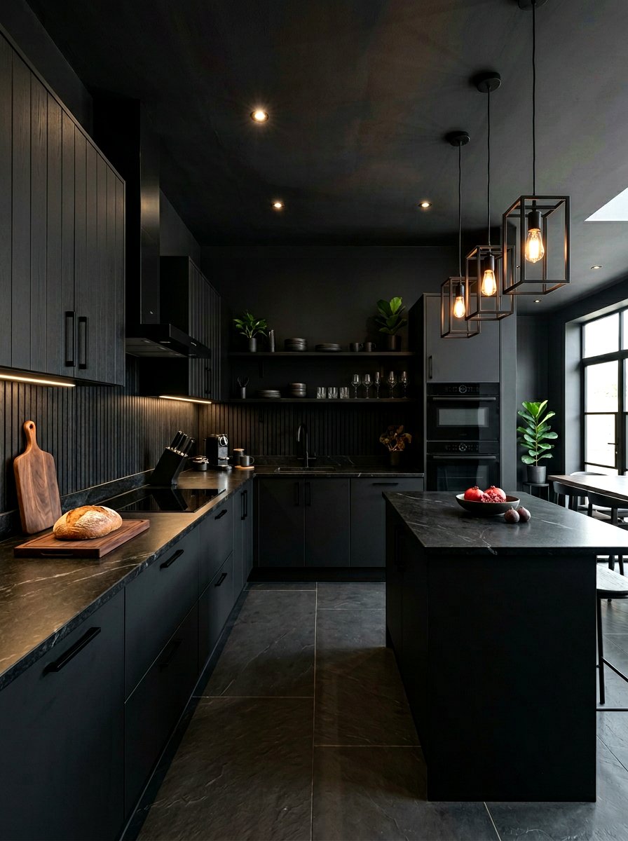 All Black Kitchen - 30 black kitchen ideas