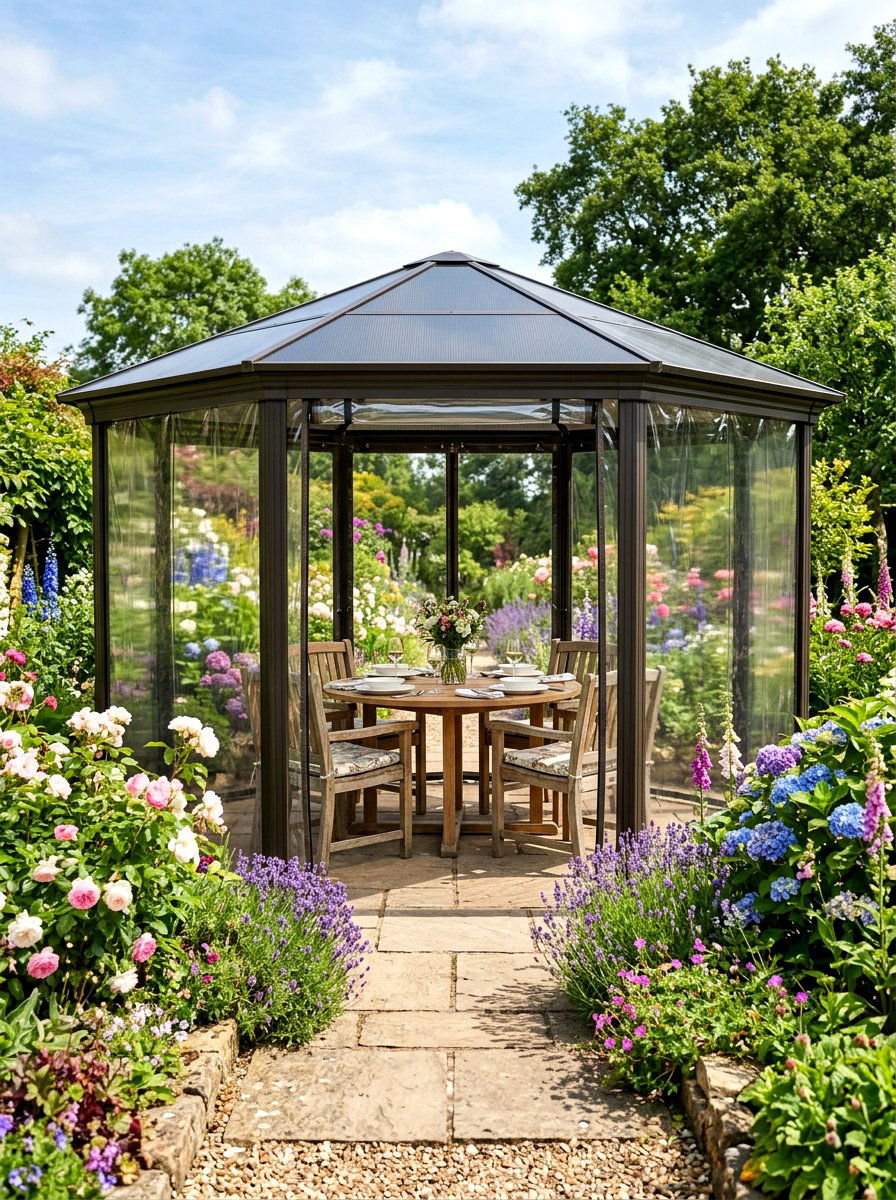 All Season Gazebo - 30 all weather patio ideas