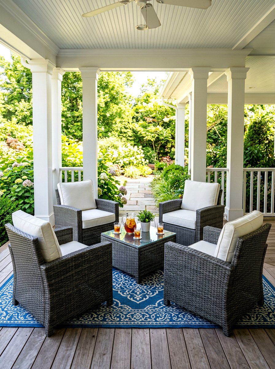 All Weather Wicker Set - 30 covered patio breakfast nook ideas