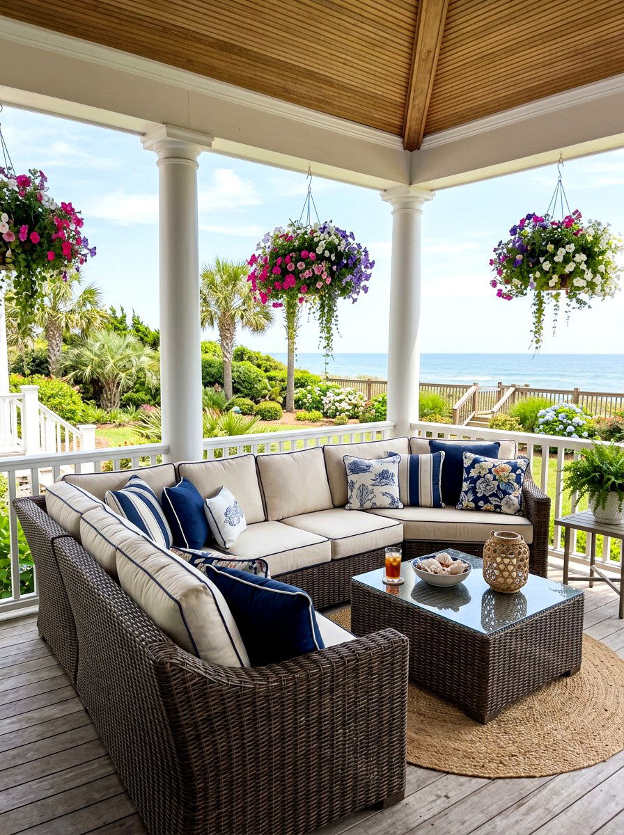 All Weather Wicker Sofa - 30 outdoor furniture ideas