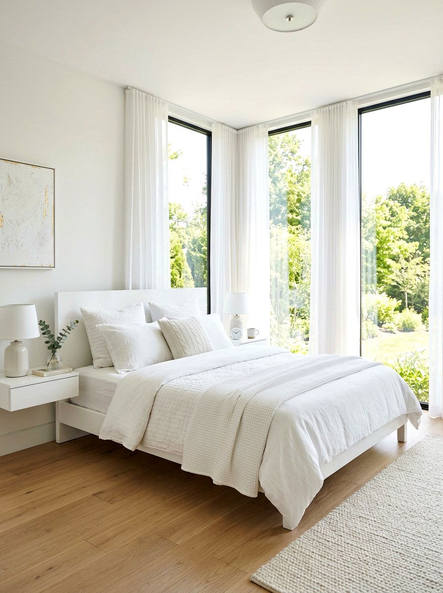 All White Bedding - 30 elevated bedscape ideas