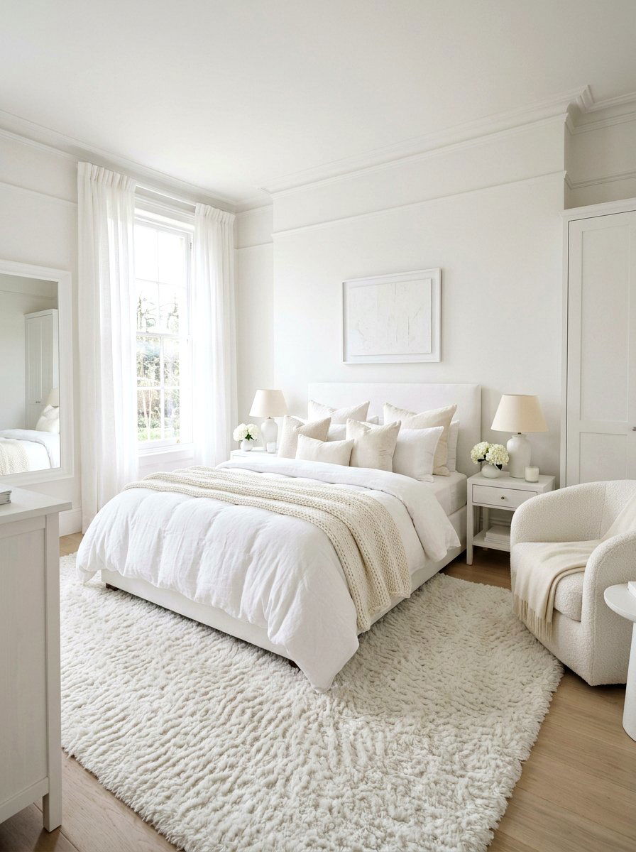 All White Bedroom - 30 hotel duvet bedroom ideas