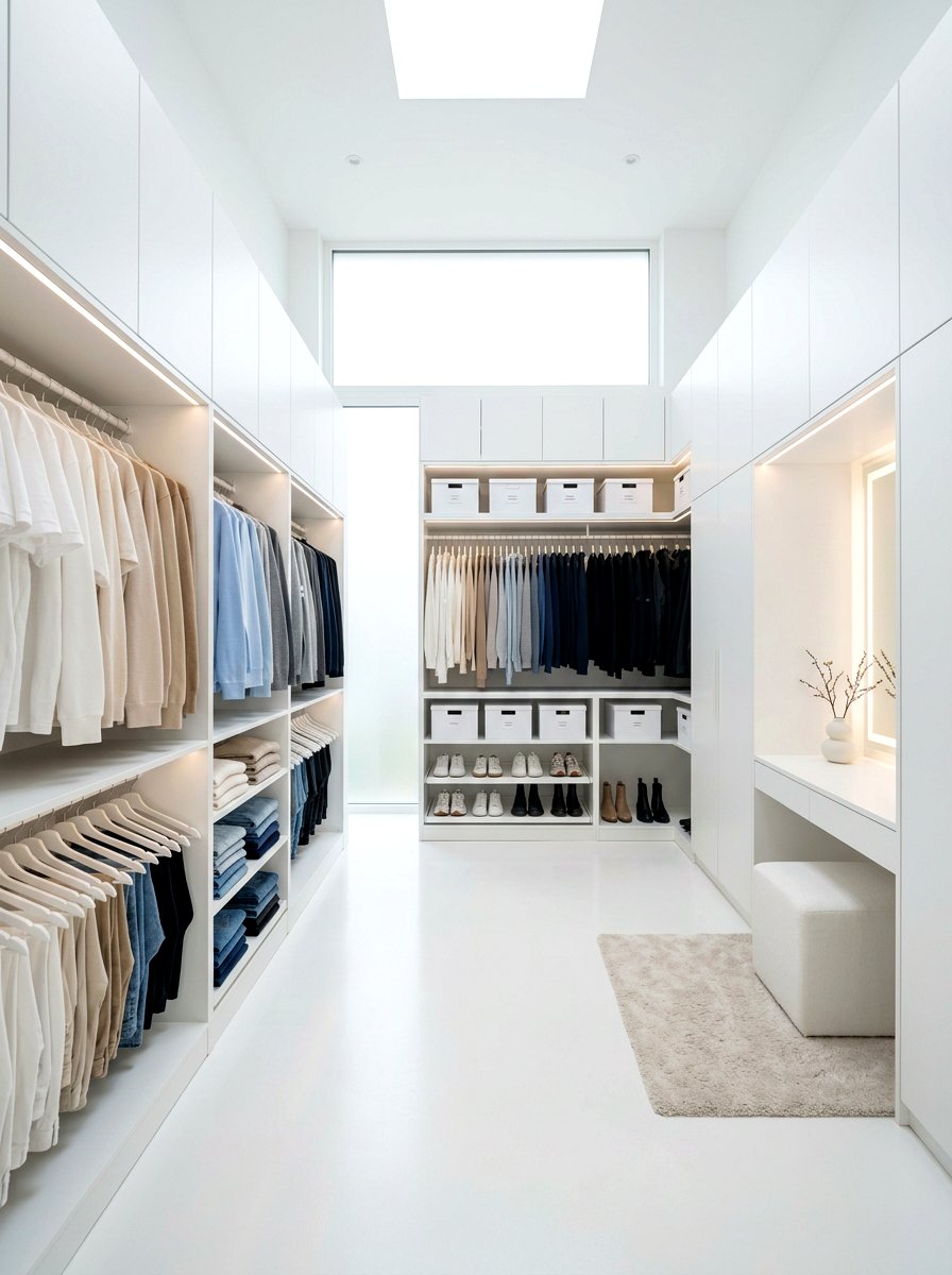 All White Closet - 30 minimal closet organization ideas