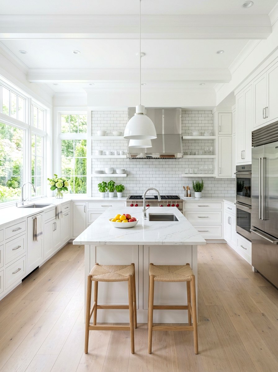 All White Kitchen - 30 collected kitchen aesthetic ideas