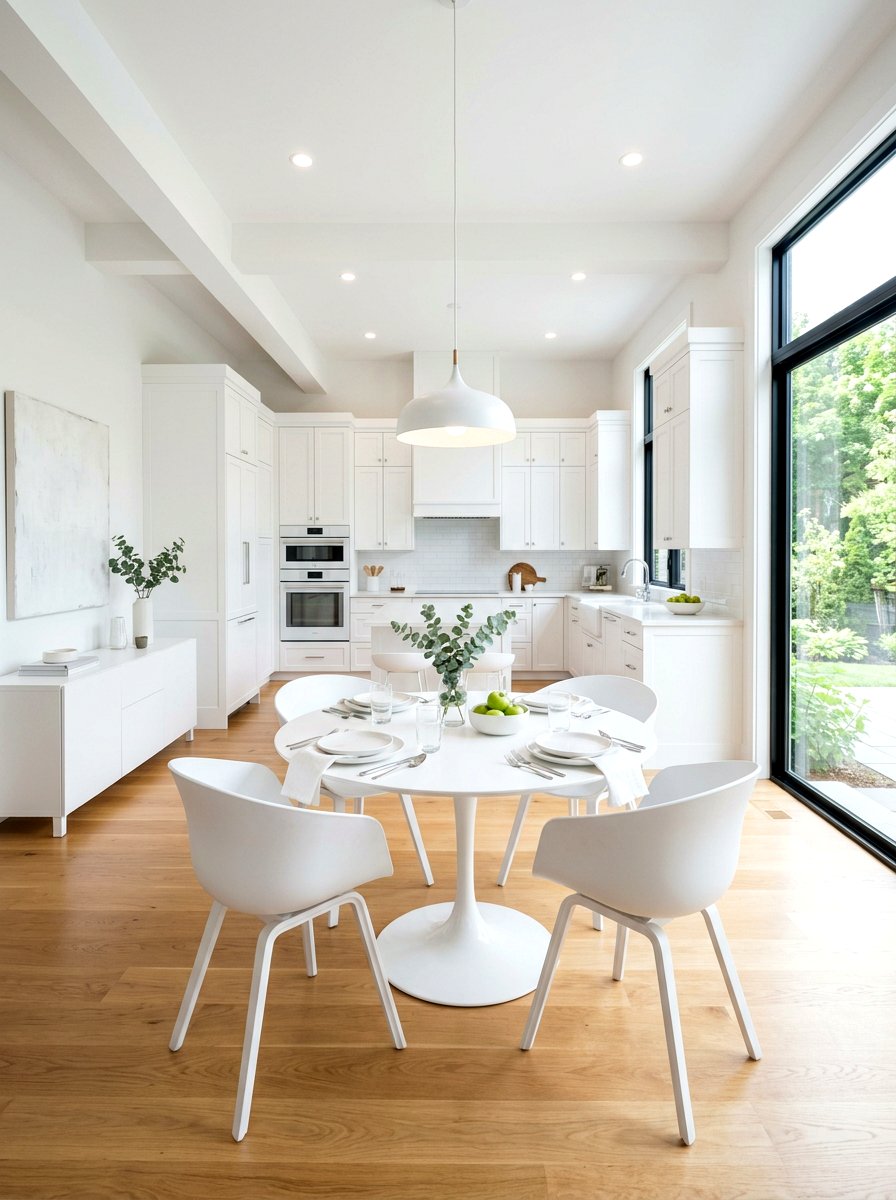All White Kitchen Eating Area - 30 kitchen dining area ideas