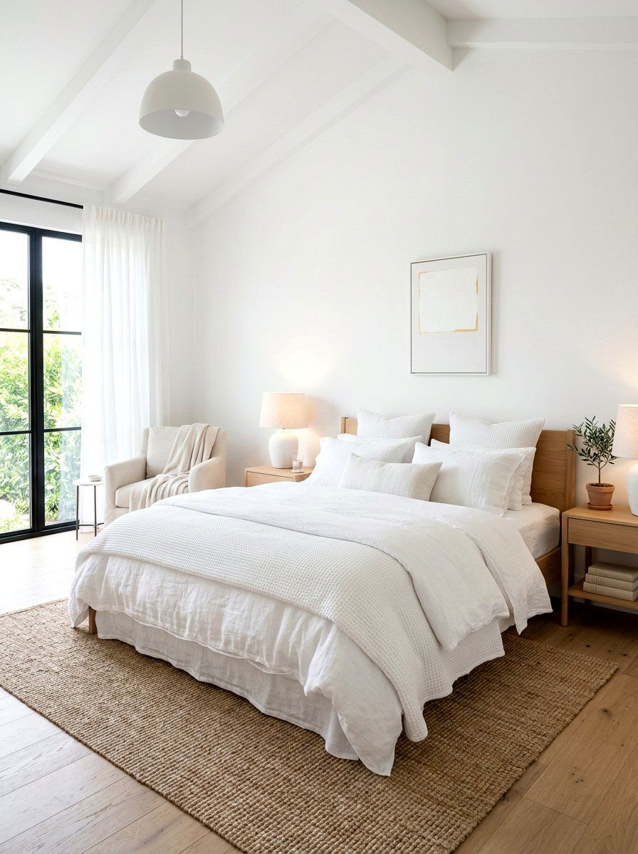 All White Linens Bedroom - 30 light and airy bedroom ideas