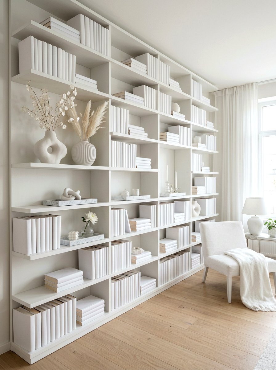 All White Shelving - 30 shelfie styling ideas