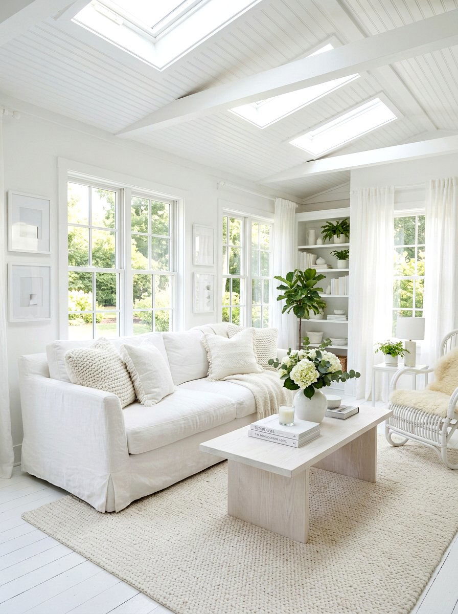 All White Small Sunroom - 30 small sunroom ideas