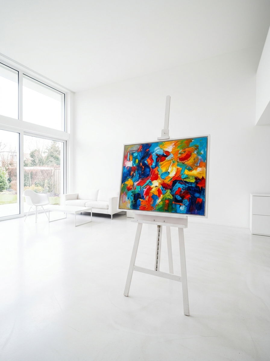 All White Studio - 30 painting studio ideas