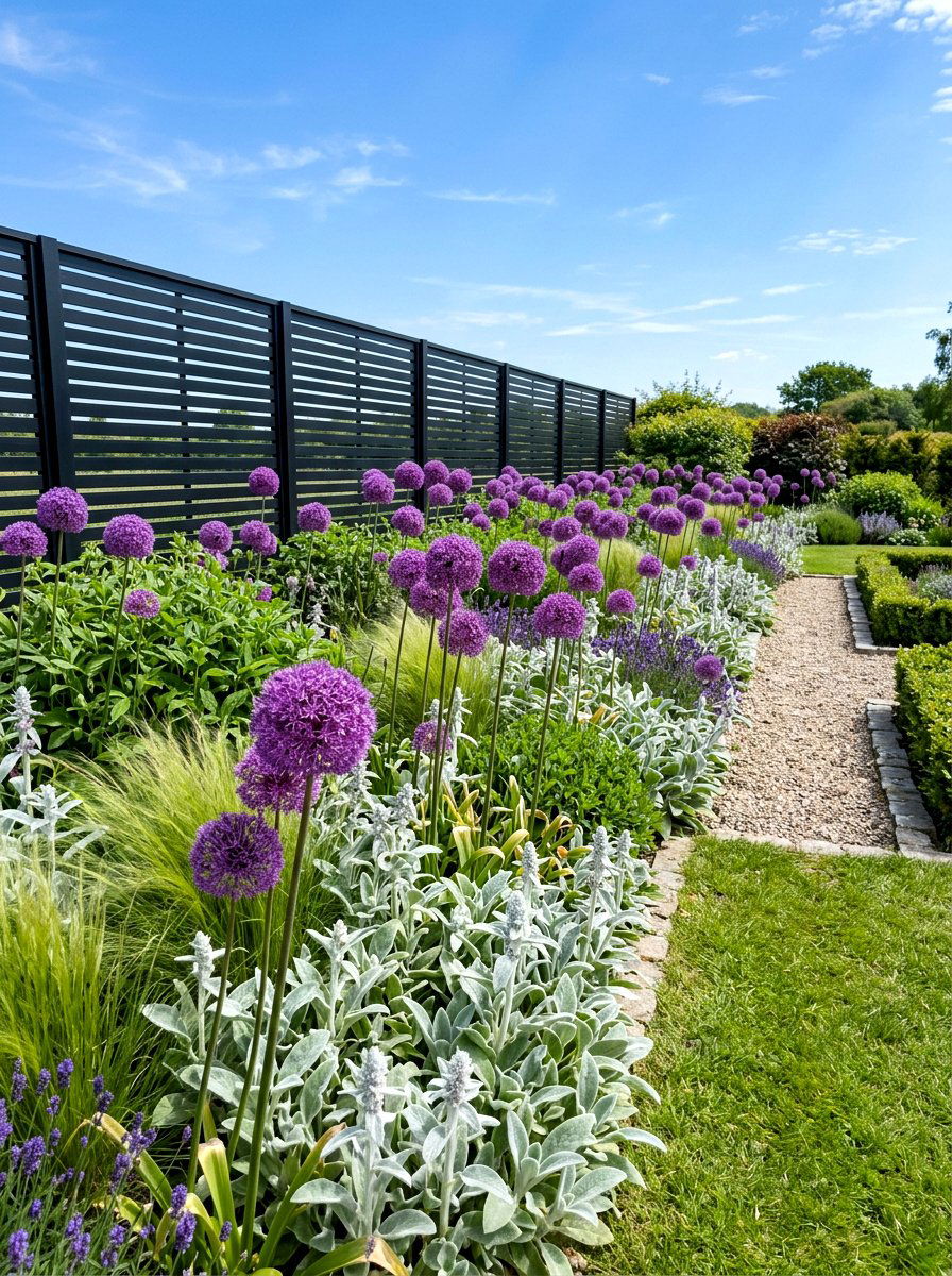 Allium Garden Border - 30 bulb garden ideas