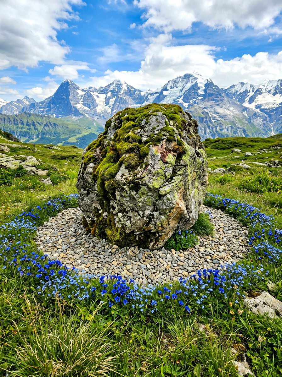 Alpine Boulder Focus - 30 alpine garden ideas