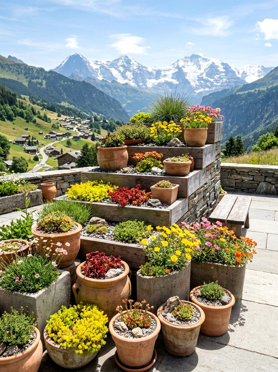 Alpine Container Garden - 30 alpine garden ideas