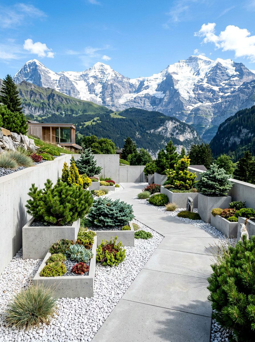 Alpine Modern Garden - 30 alpine garden ideas