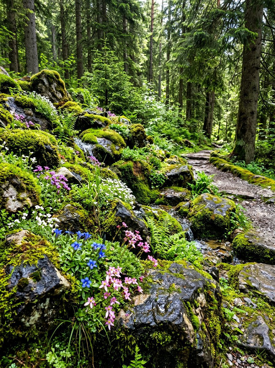 Alpine Mossy Rockery - 30 alpine garden ideas