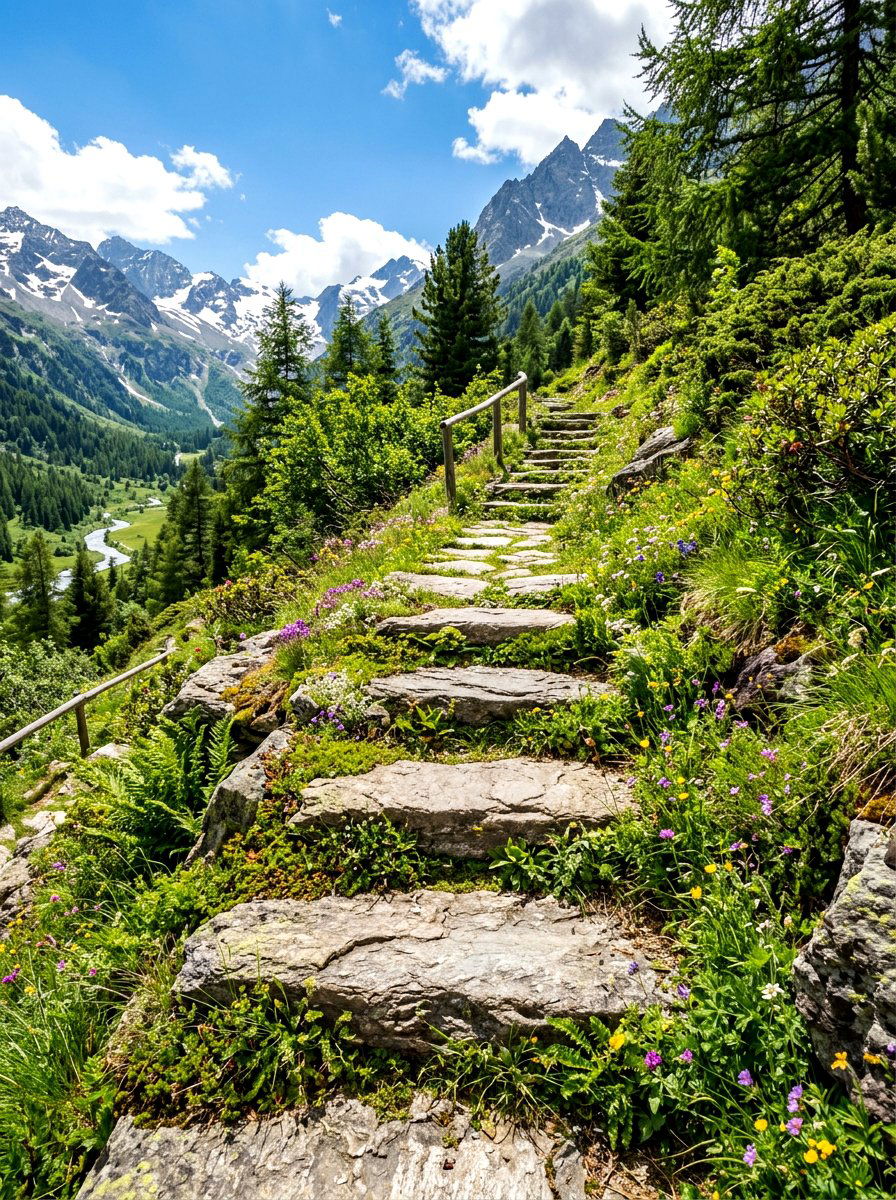 Alpine Natural Steps - 30 alpine garden ideas