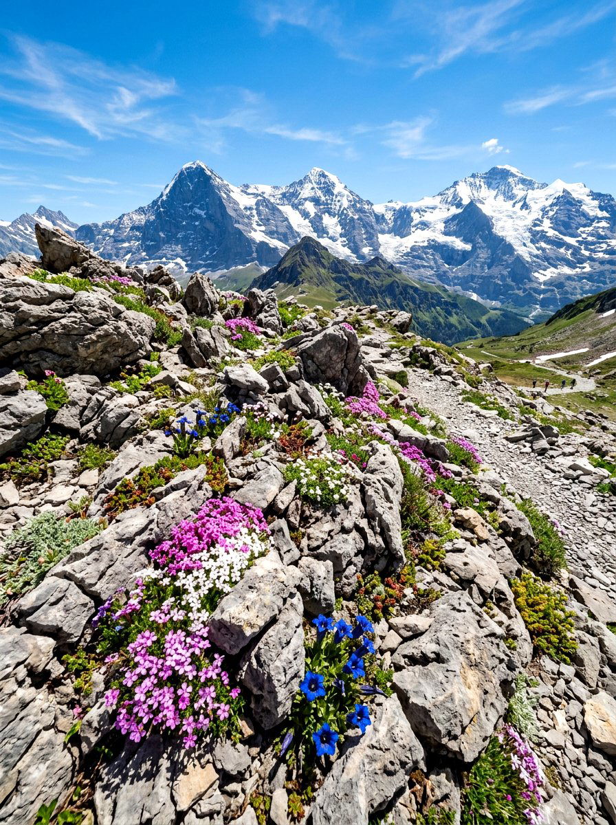 Alpine Rock Landscape - 30 front yard rock garden ideas