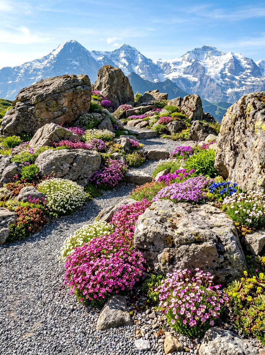 Alpine Rock Layout - 30 alpine garden ideas