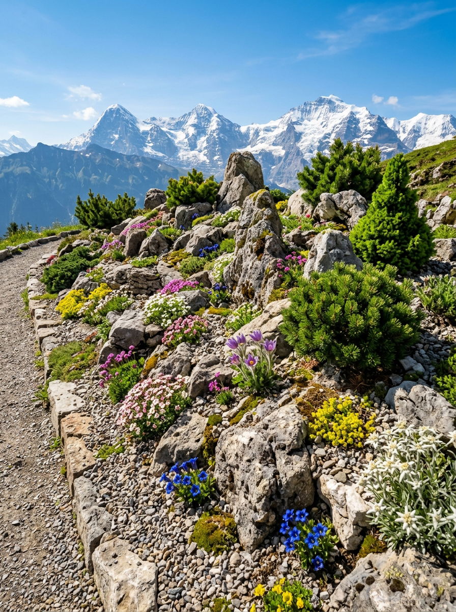 Alpine Rockery - 30 rock flower bed ideas