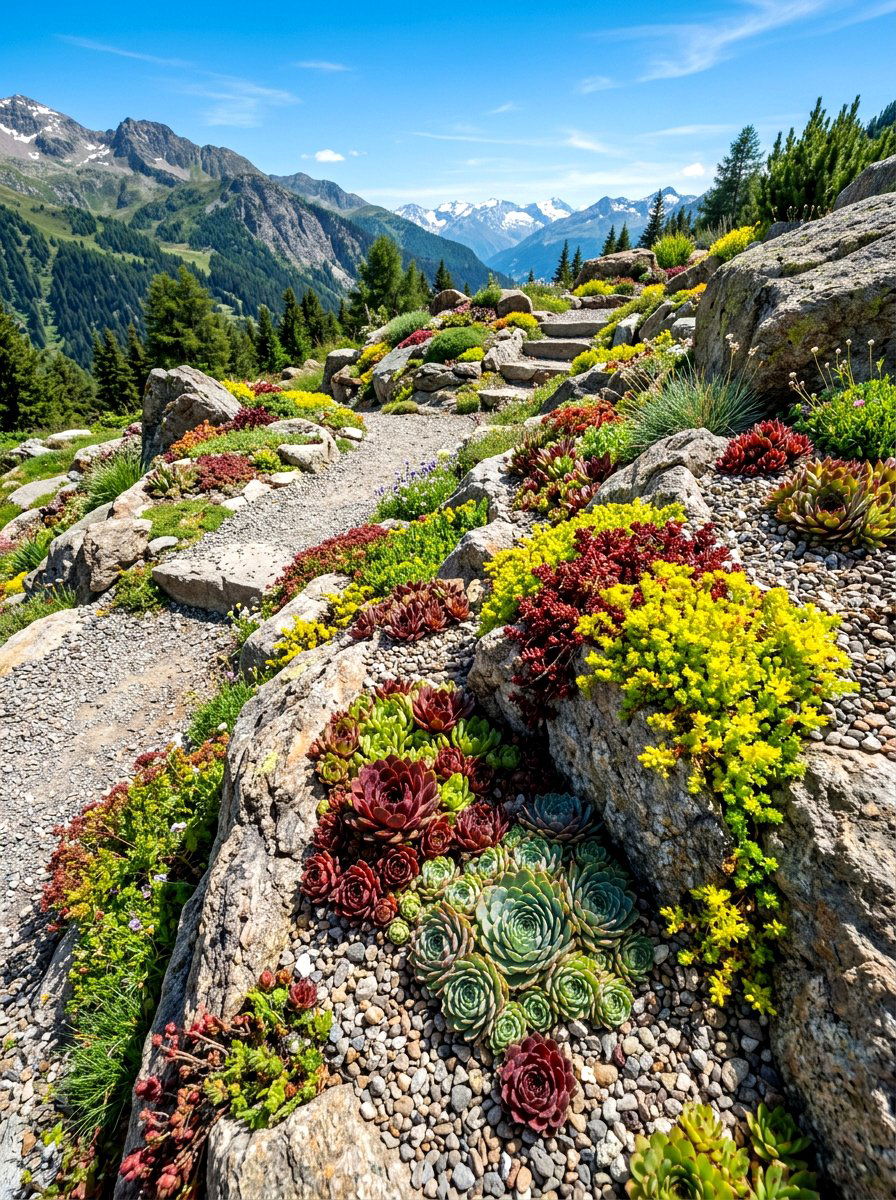 Alpine Succulent Garden - 30 alpine garden ideas