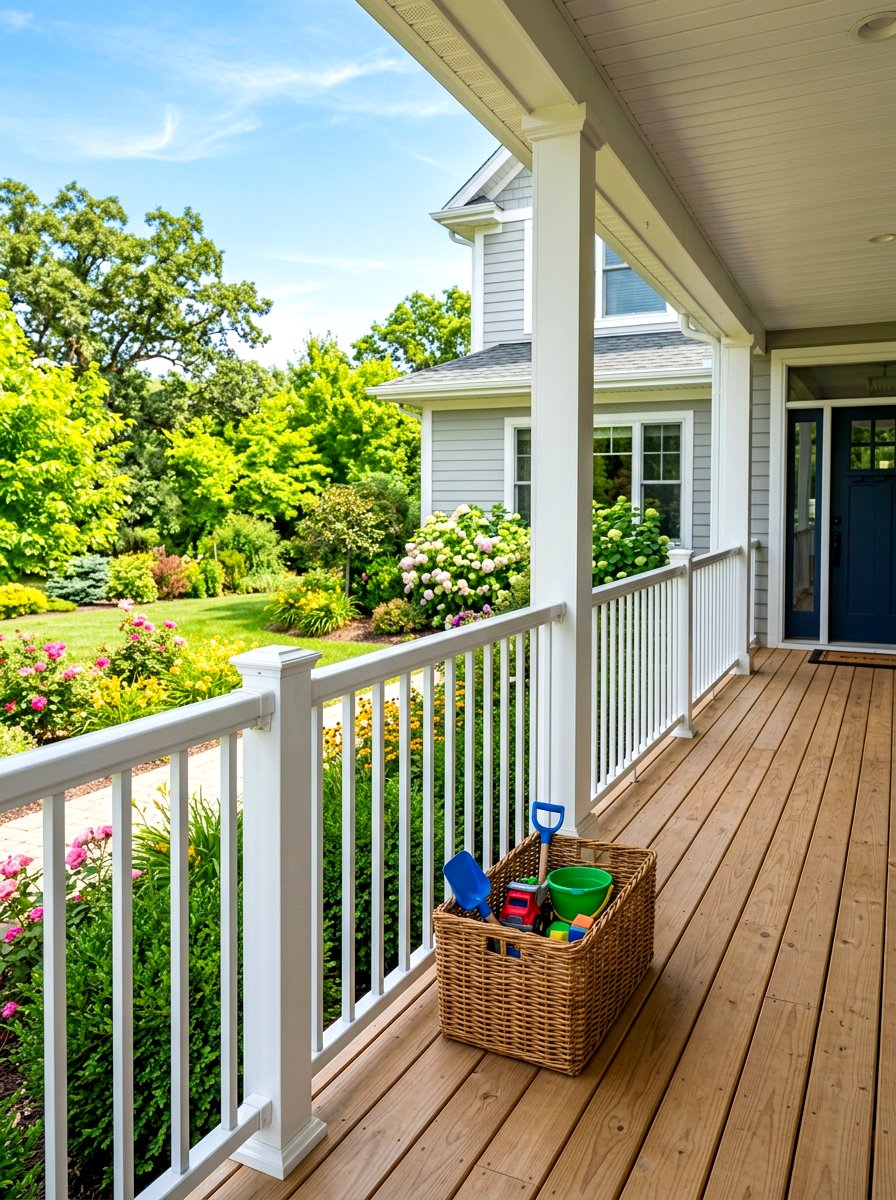 Aluminum Baluster Railing - 30 front porch railing ideas