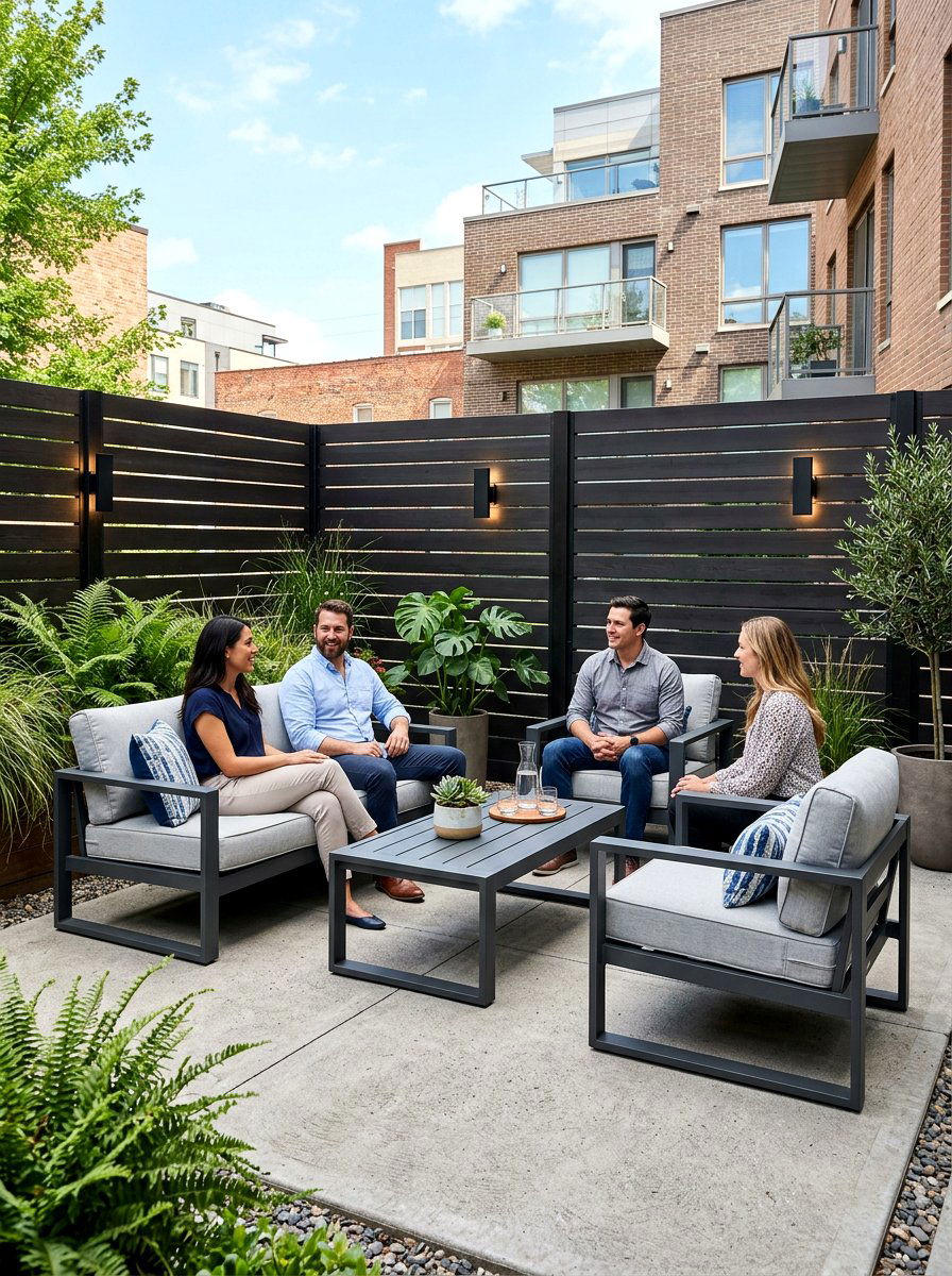 Aluminum Conversation Set - 30 courtyard patio furniture ideas