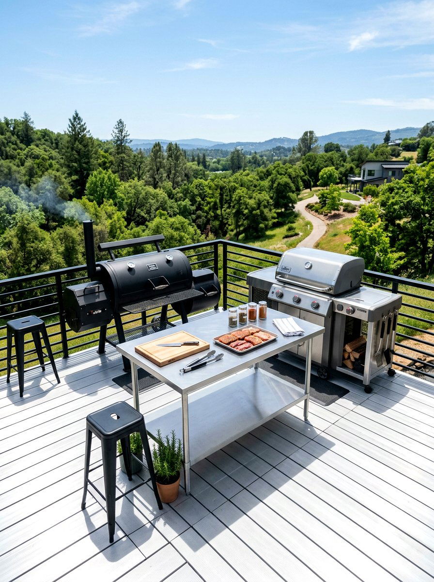 Aluminum Grilling Deck - 30 detached deck ideas